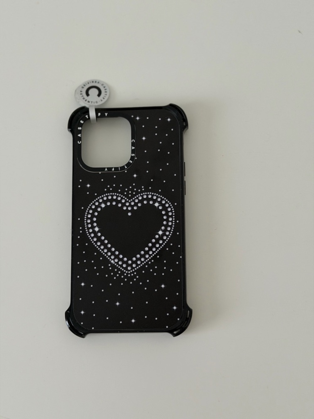 CASETiFY Black Heart Crystal iPhone 14 Pro Max Case BRAND NEW